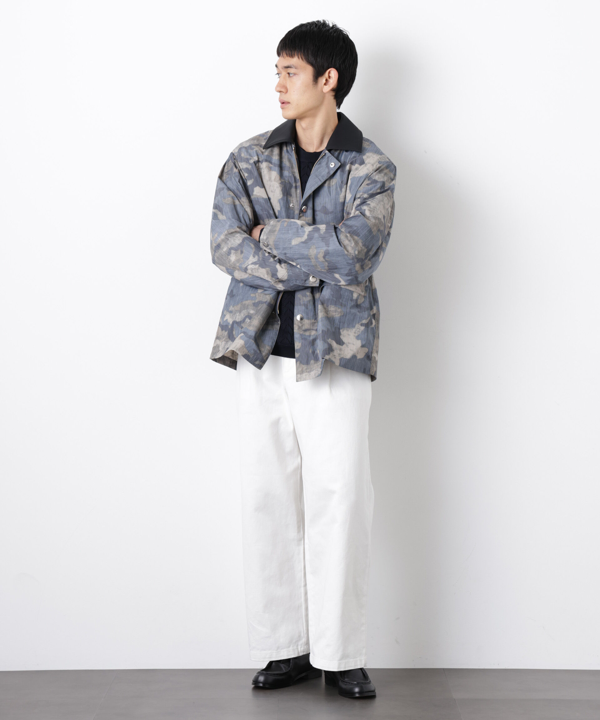 nano･universe「オーバージャケット「WARP PRINT」ライニング/撥水」|その他|