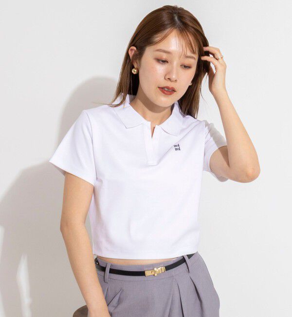 NOLLEY'S「【nolnol/ノルノル】ウォッシャブルスキッパーショートポロTee」|ポロシャツ|
