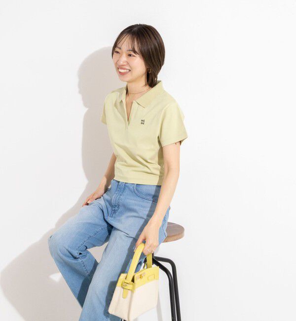 NOLLEY'S「【nolnol/ノルノル】ウォッシャブルスキッパーショートポロTee」|ポロシャツ|