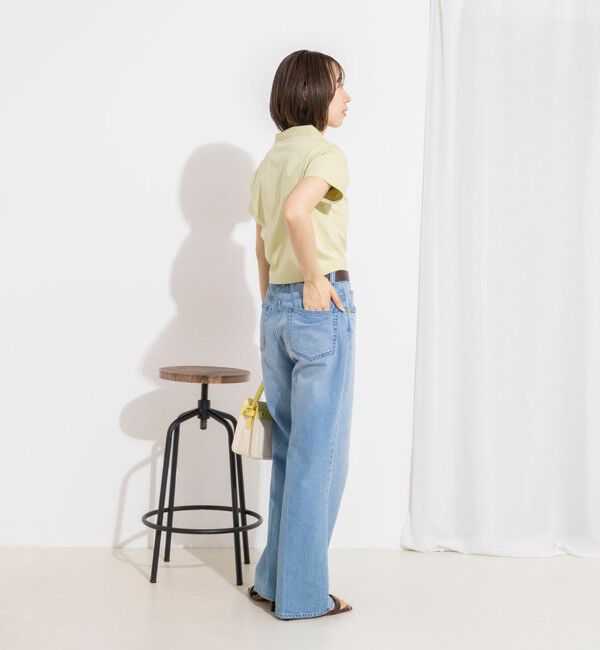 NOLLEY'S「【nolnol/ノルノル】ウォッシャブルスキッパーショートポロTee」|ポロシャツ|