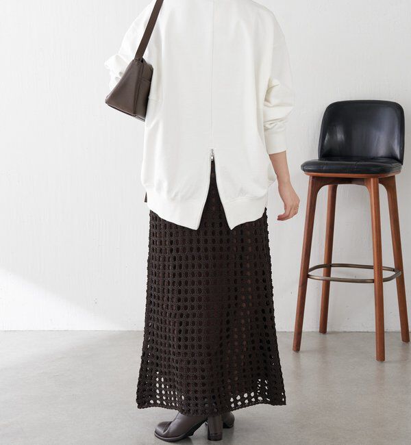  「【マルチに使える】透かし編みロングスカート」|スカート|