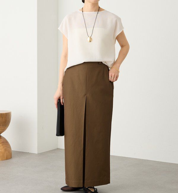  「予約【大人のチノスカート】ボックスタックチノスカート」|スカート|