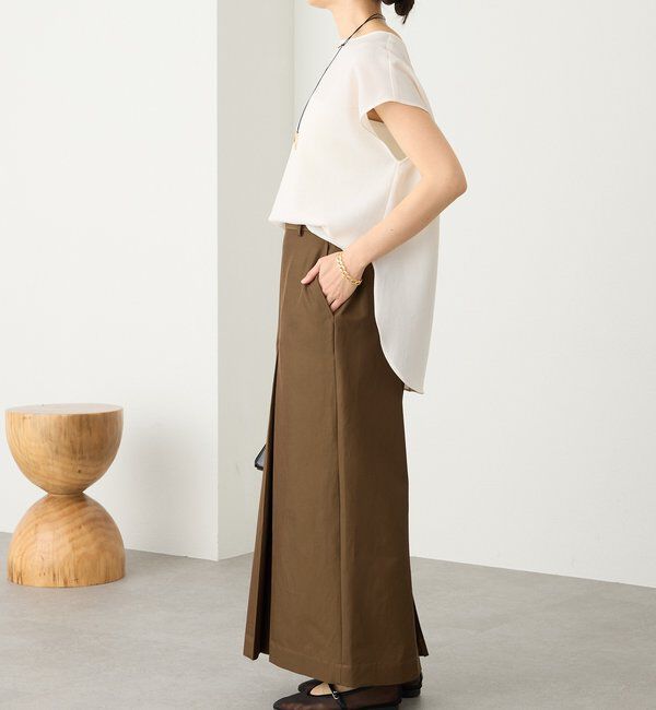  「予約【大人のチノスカート】ボックスタックチノスカート」|スカート|