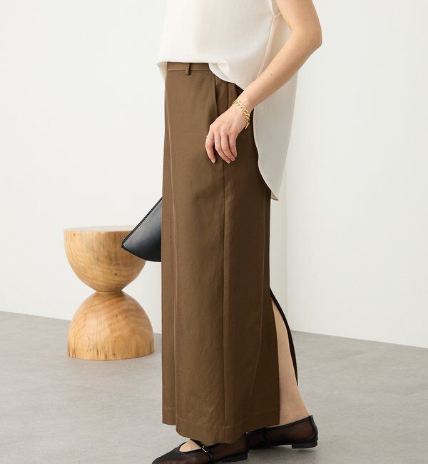  「予約【大人のチノスカート】ボックスタックチノスカート」|スカート|