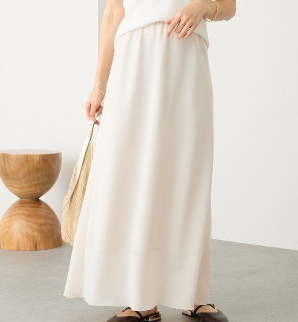  「予約【セットアップ着用可能】メッシュバイアススカート」|スカート|オフホワイト
