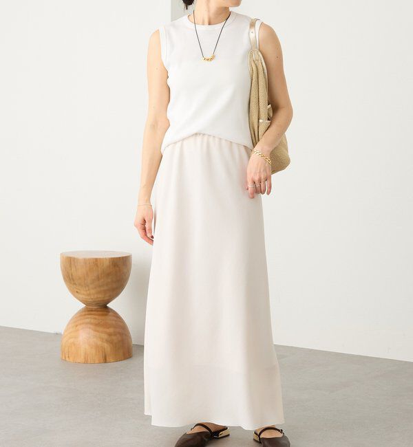  「予約【セットアップ着用可能】メッシュバイアススカート」|スカート|