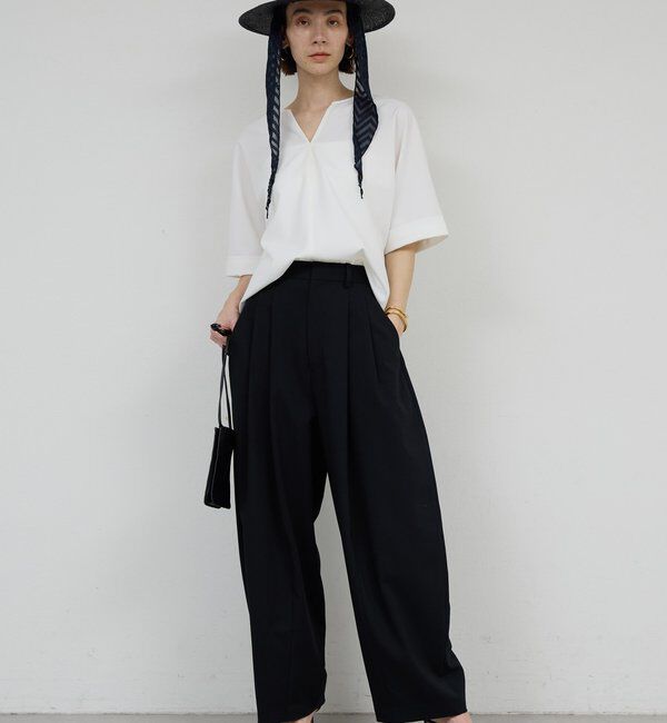  「スキッパーブラウス」|シャツ・ブラウス|ホワイト