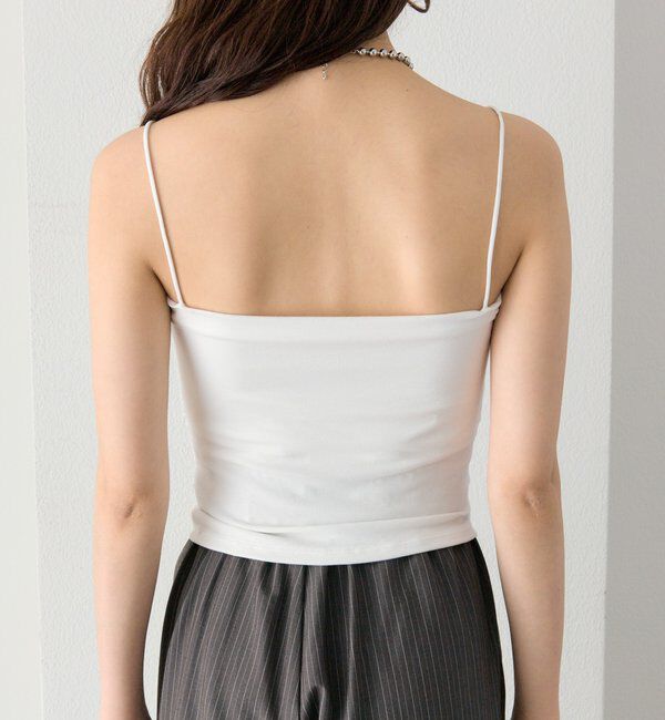  「パット付きサイドギャザーキャミソール」|キャミソール|