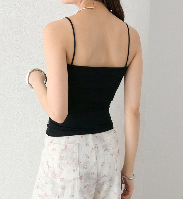  「パット付きサイドギャザーキャミソール」|キャミソール|