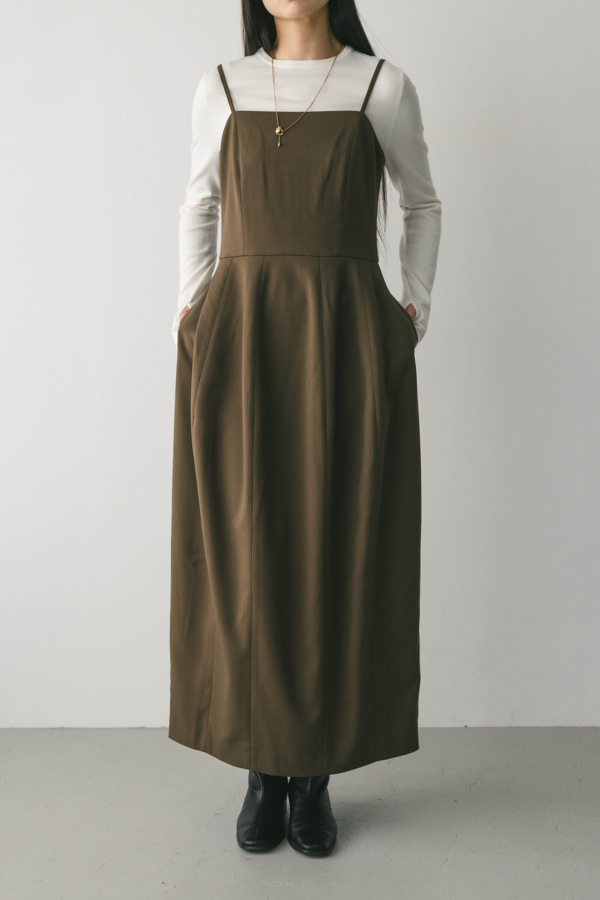 STYLEMIXER「フォルムパターンキャミワンピース」|ワンピース|BRN