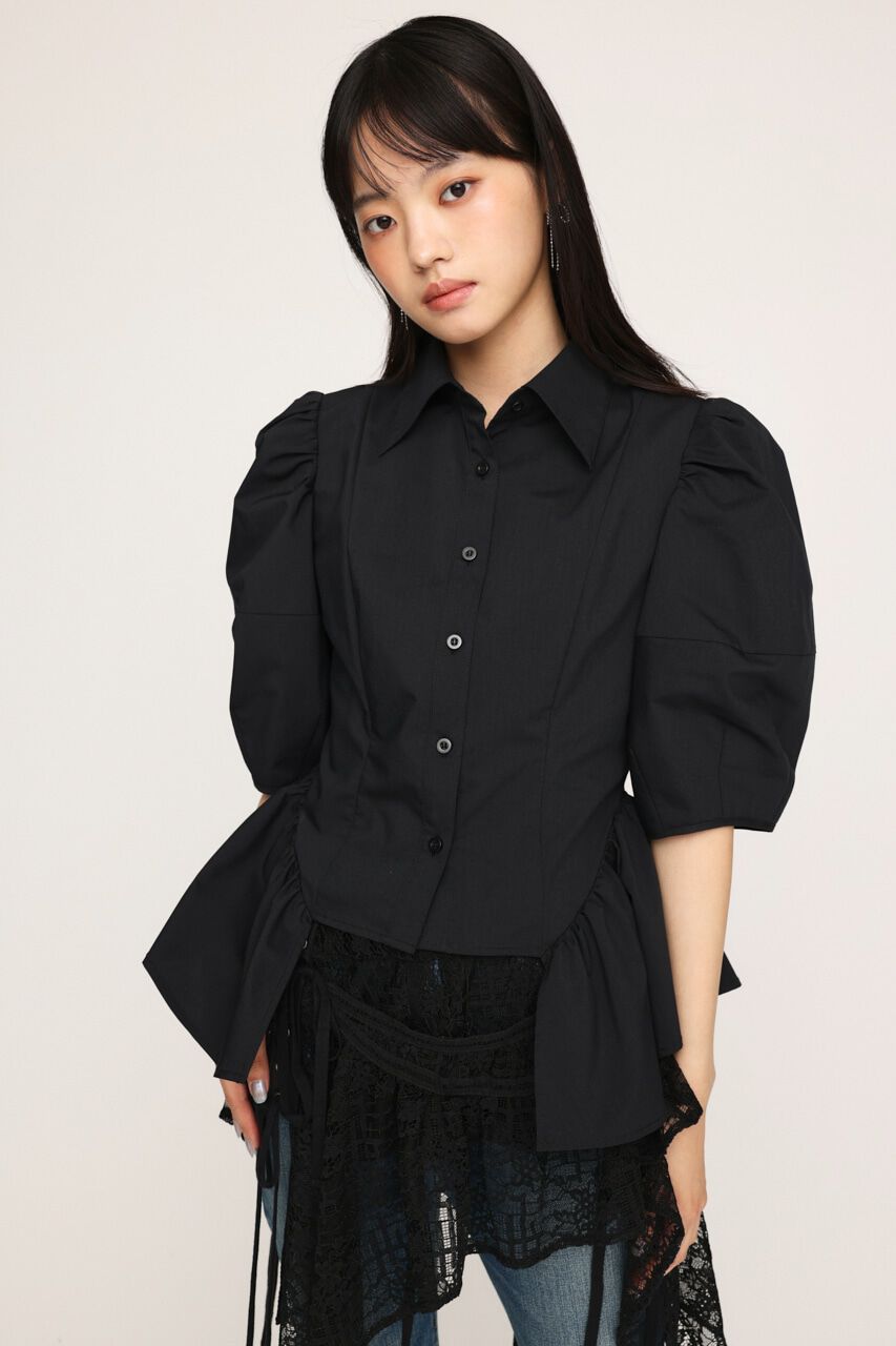 SLY「VOLUME SLEEVE ブラウス」|シャツ・ブラウス|BLK