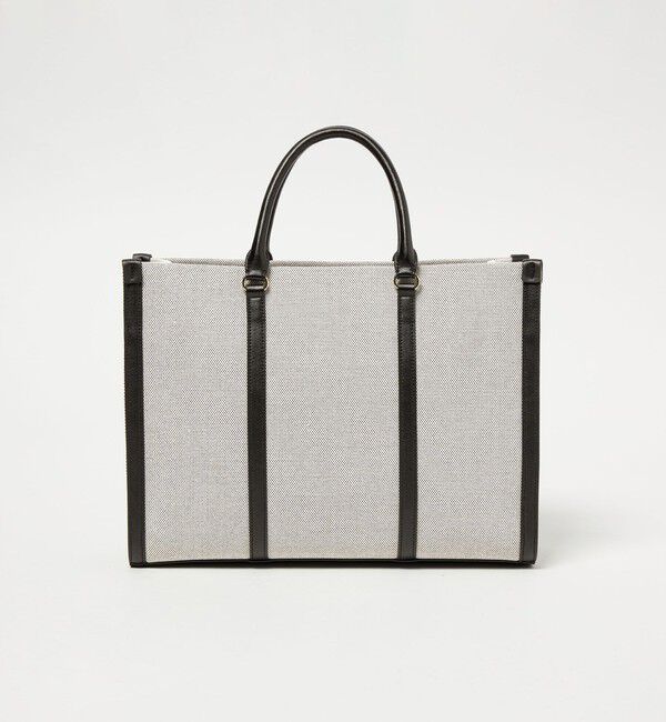 UNITED ARROWS「キャンバスコンビ スクエア トートバッグ」|トートバッグ|