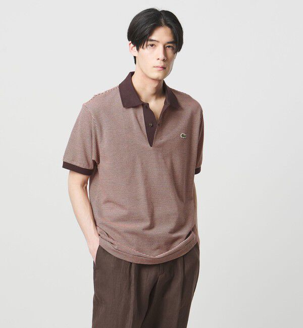 UNITED ARROWS「【別注】＜LACOSTE＞ボーダー スキッパー ポロシャツ」|ポロシャツ|