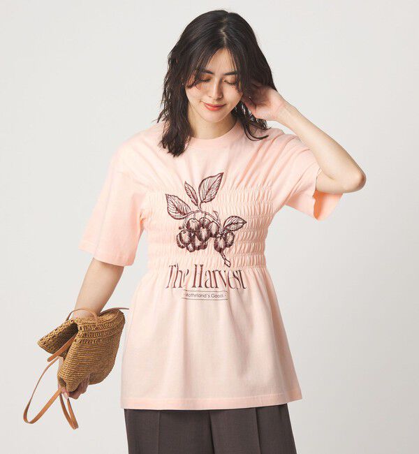 UNITED ARROWS green label relaxing「【別注】＜Various Timeless Arts＞シャーリング プリント Tシャツ」|Tシャツ・カットソー|