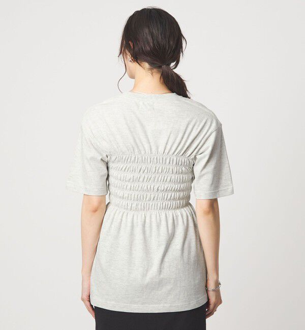 UNITED ARROWS green label relaxing「【別注】＜Various Timeless Arts＞シャーリング プリント Tシャツ ミディアムグレー」|Tシャツ・カットソー|