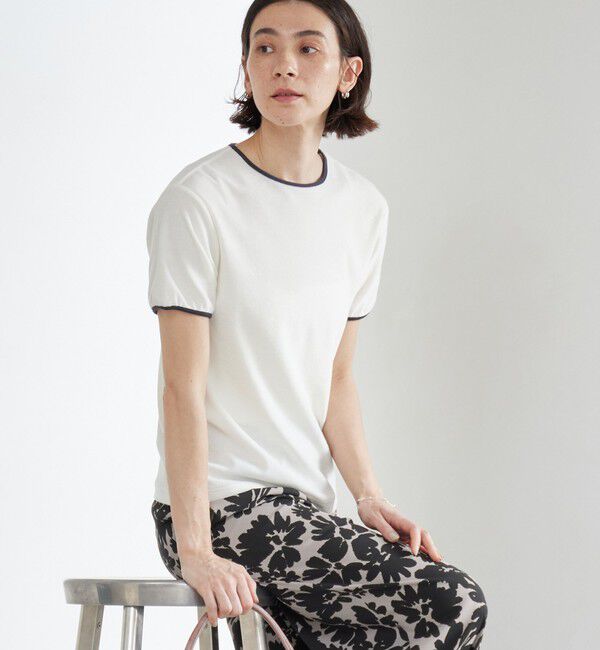 BEAUTY&YOUTH UNITED ARROWS「シアー パイル リンガーTシャツ」|Tシャツ・カットソー|