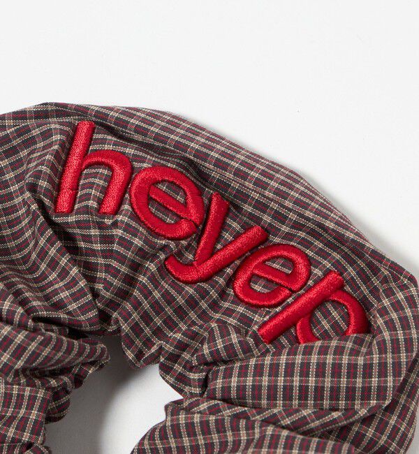BEAUTY&YOUTH UNITED ARROWS「＜heyep＞Pajama Check ロゴ シュシュ」|ヘアゴム・シュシュ|