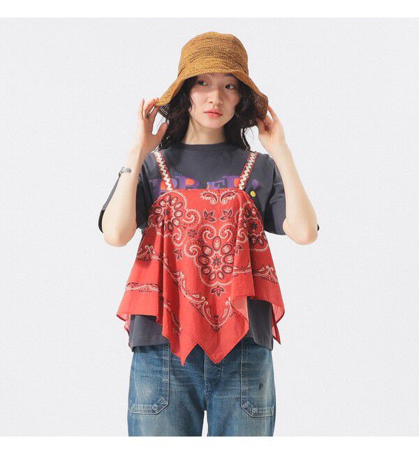 BEAMSBOY「バンダナ プリント キャミ」|シャツ・ブラウス|RED