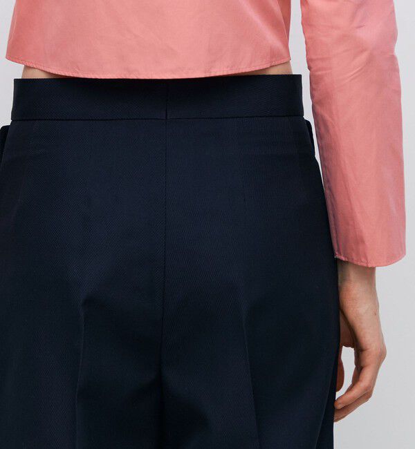 BACCA「ウールシルク スリムテーパードパンツ」|スラックス|