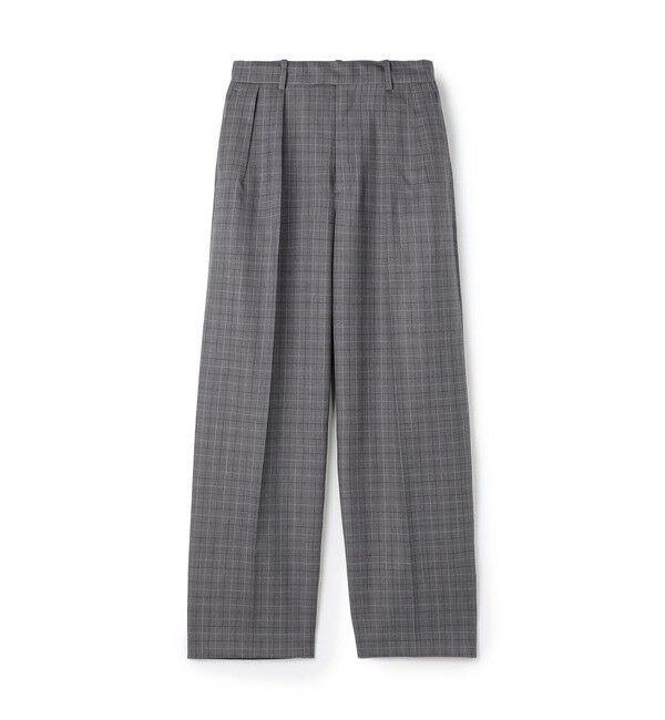 Edition「Super120'sウォッシャブルウール タックスラックス」|スラックス|16 グレー系