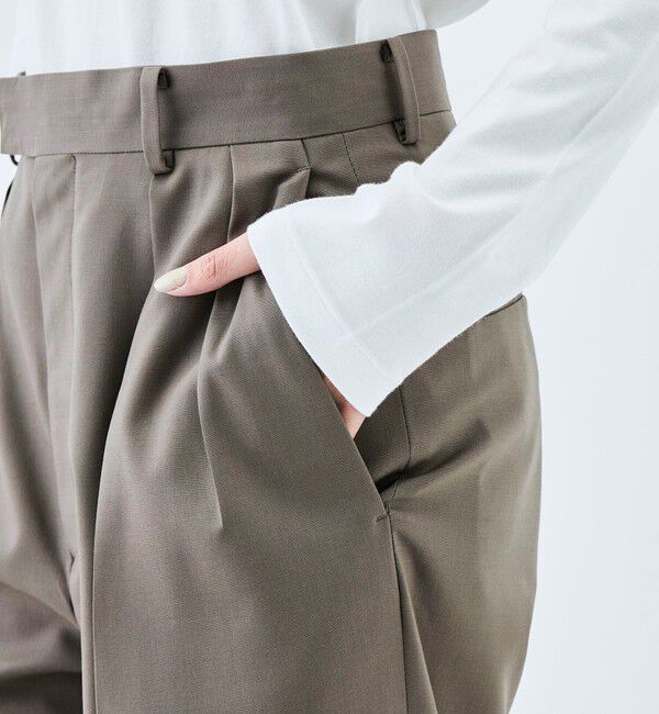 Edition「Super120'sウォッシャブルウール タックスラックス」|スラックス|