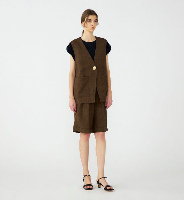 Ballsey「レーヨンリネンブッチャー コクーンジレ」|ベスト・ジレ|