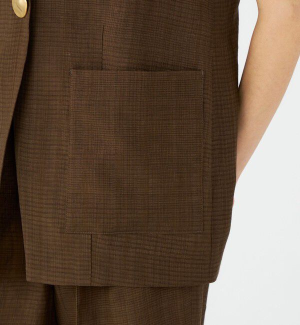 Ballsey「レーヨンリネンブッチャー コクーンジレ」|ベスト・ジレ|