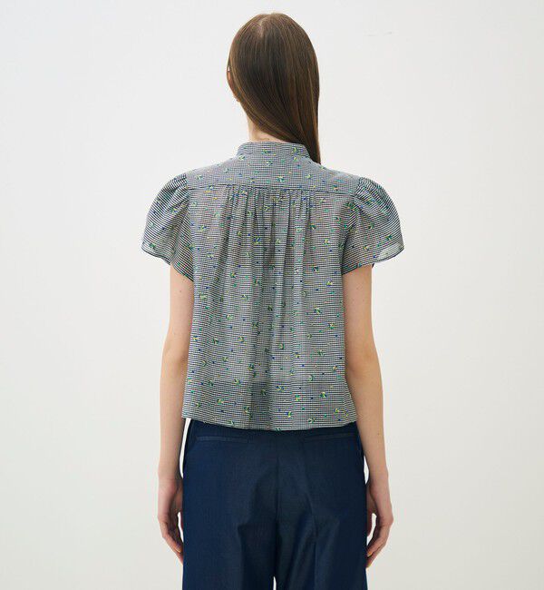 TOMORROWLAND collection「ギンガムエンブロイダリー ペタルスリーブブラウス」|シャツ・ブラウス|