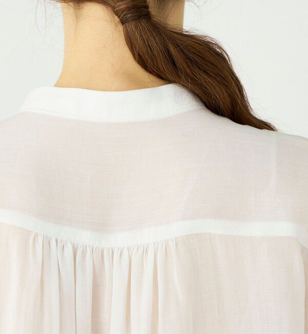 Ballsey「スムースラミー フロントシャーリングブラウス」|シャツ・ブラウス|