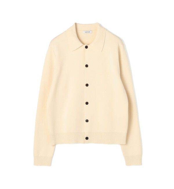 Edition「ELS cotton ポロカーディガン」|カーディガン|11 バニラホワイト