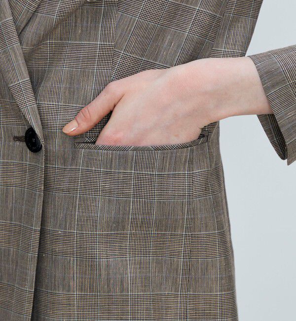 TOMORROWLAND collection「ブラウニーグレンチェック ダブルブレストジャケット」|テーラードジャケット|