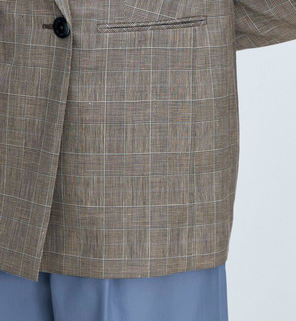 TOMORROWLAND collection「ブラウニーグレンチェック ダブルブレストジャケット」|テーラードジャケット|