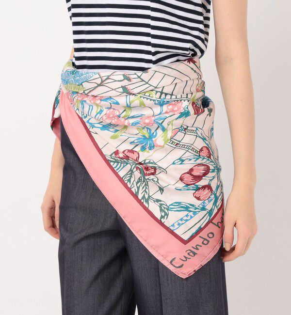 TOMORROWLAND GOODS「MANIPURI GARDEN シルクスカーフ」|バンダナ・スカーフ|