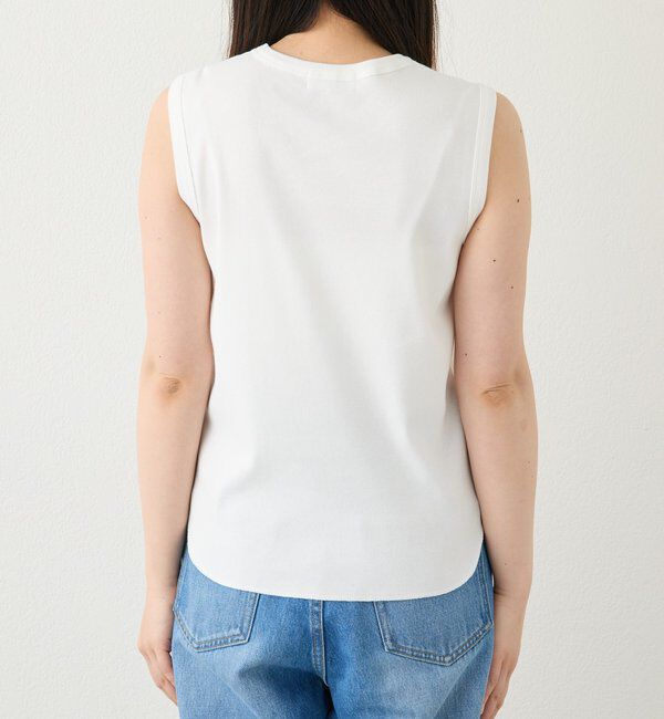  「予約【ストレッチ性抜群】テレコスリーブレスTee」|Tシャツ・カットソー|