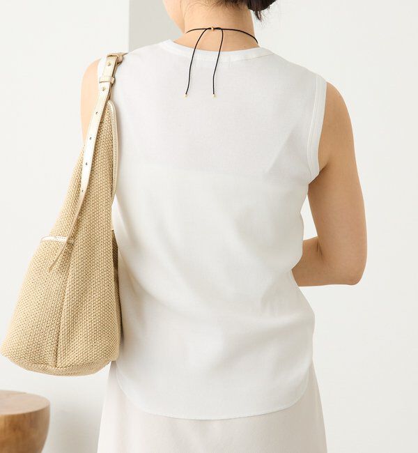  「予約【ストレッチ性抜群】テレコスリーブレスTee」|Tシャツ・カットソー|