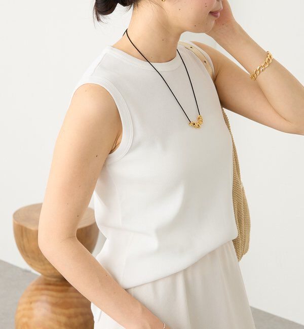  「予約【ストレッチ性抜群】テレコスリーブレスTee」|Tシャツ・カットソー|