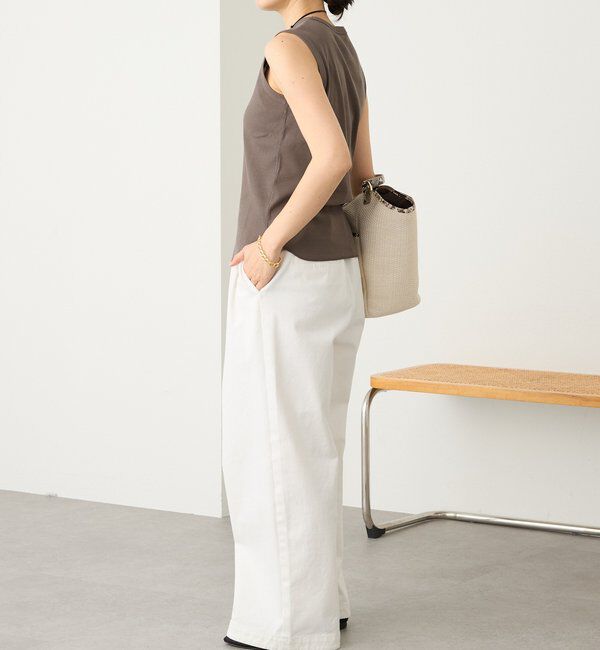  「予約【ストレッチ性抜群】テレコスリーブレスTee」|Tシャツ・カットソー|