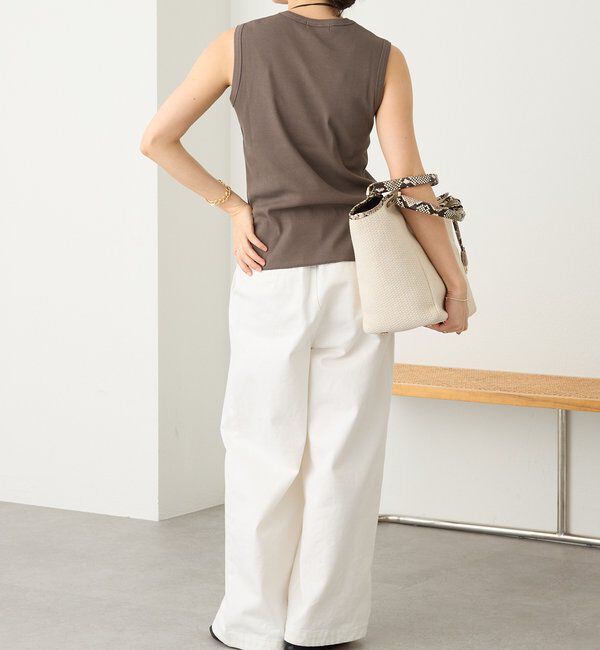  「予約【ストレッチ性抜群】テレコスリーブレスTee」|Tシャツ・カットソー|