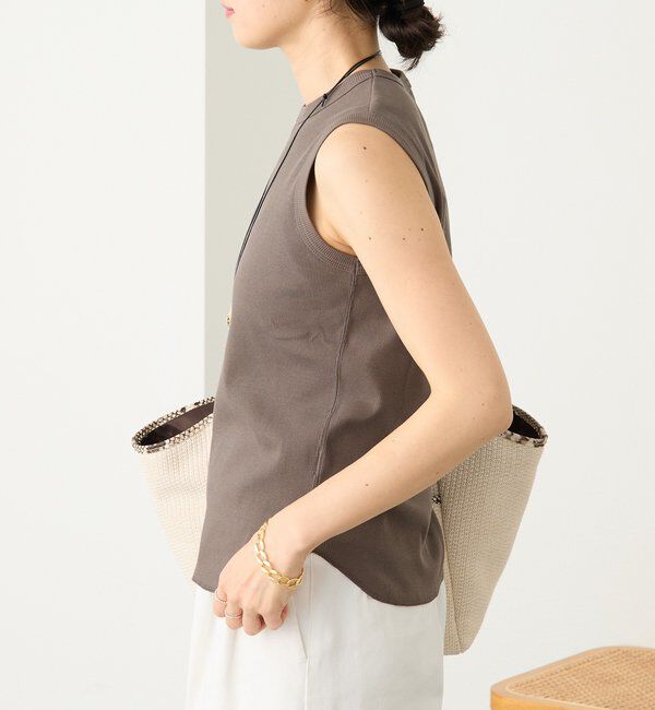  「予約【ストレッチ性抜群】テレコスリーブレスTee」|Tシャツ・カットソー|