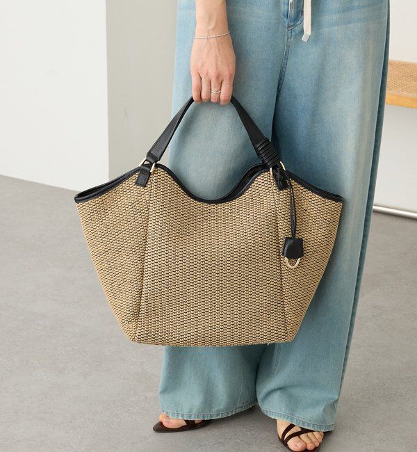  「予約【実用性抜群】レザーパイピングラージトート」|クラッチバッグ|