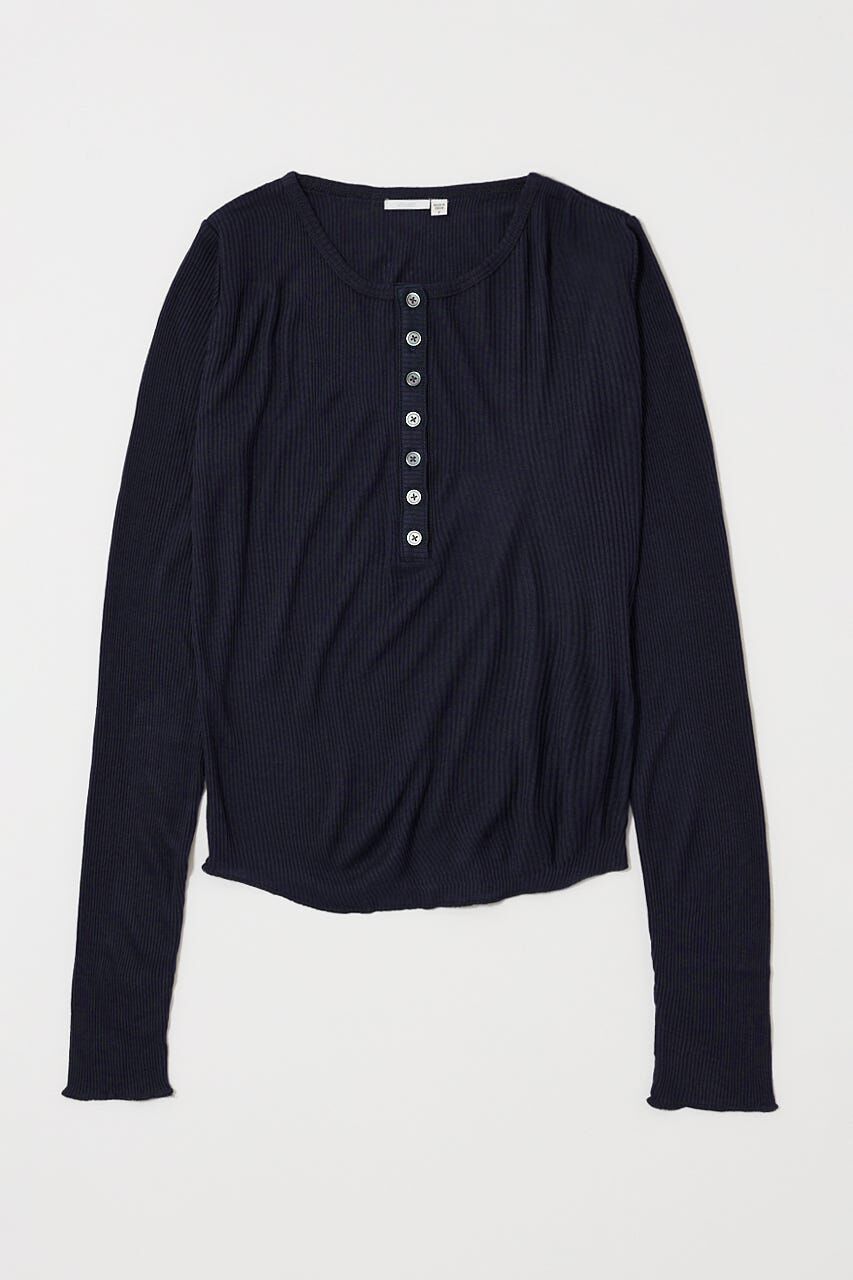 MOUSSY「HENRY NECK LONG SLEEVE Ｔシャツ」|Tシャツ・カットソー|