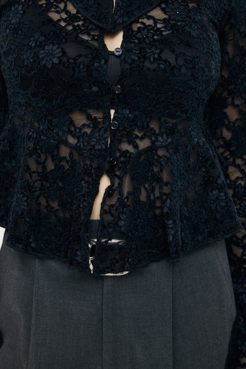 MOUSSY「FRILL LACE ブラウス」|Tシャツ・カットソー|