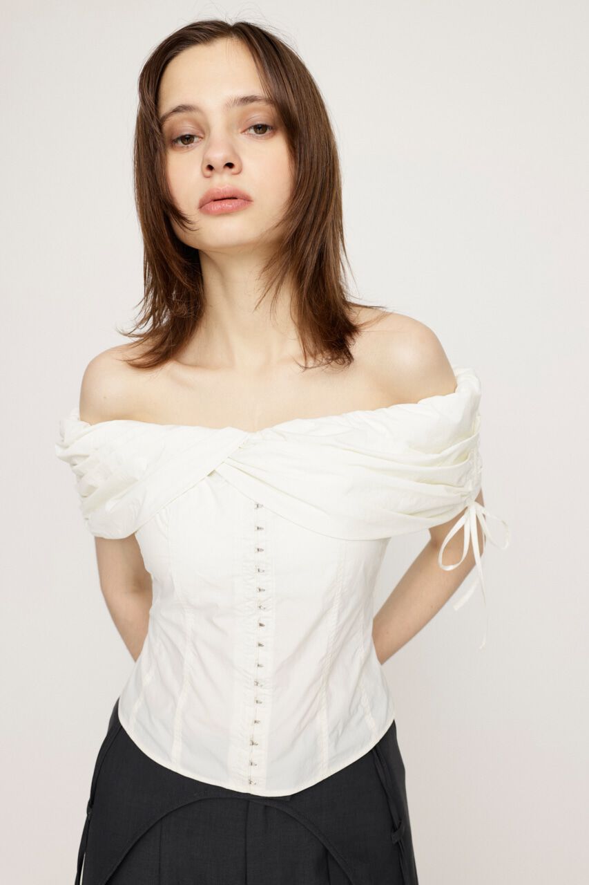 SLY「FRONT HOOK 2WAY SHOULDER ブラウス」|シャツ・ブラウス|