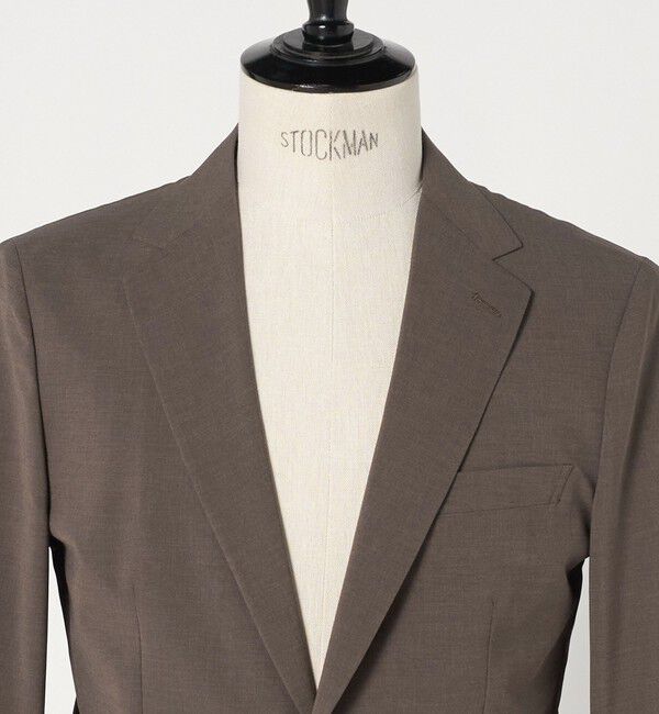 UNITED ARROWS green label relaxing「A+ ポリエステル ピンヘッド 2B スタンダード 2P セットアップジャケット -ウォッシャブル・ストレッチ・撥」|テーラードジャケット|