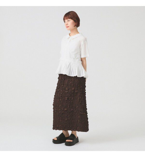 Ray BEAMS 「プリーツ キリカエ ハーフスリーブ シャツ」|シャツ・ブラウス|