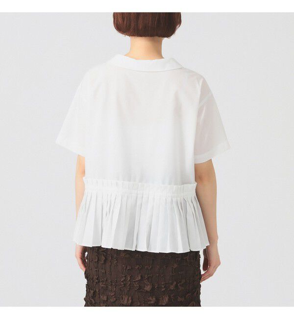 Ray BEAMS 「プリーツ キリカエ ハーフスリーブ シャツ」|シャツ・ブラウス|