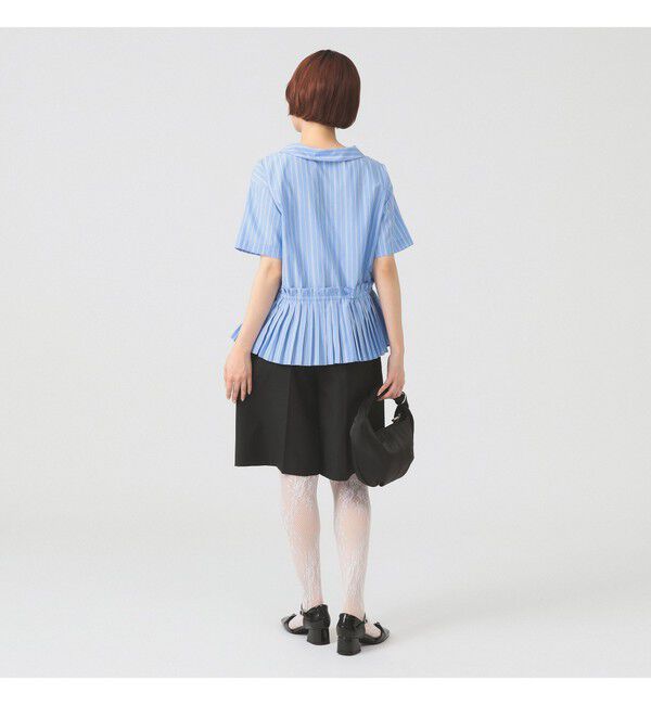 Ray BEAMS 「プリーツ キリカエ ハーフスリーブ シャツ」|シャツ・ブラウス|