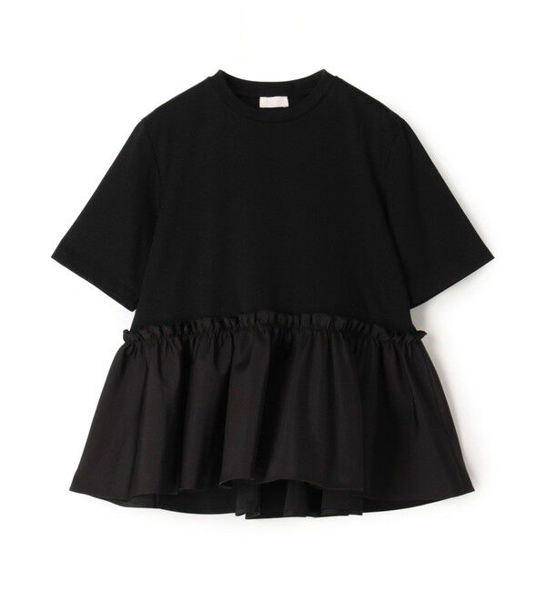 Ballsey「【WEB限定・先行予約】ジャージーコンビ ペプラムプルオーバー」|Tシャツ・カットソー|19 ブラック