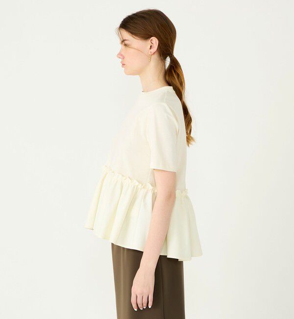 Ballsey「【WEB限定・先行予約】ジャージーコンビ ペプラムプルオーバー」|Tシャツ・カットソー|