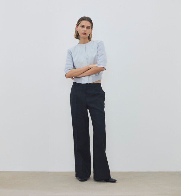 DES PRES「モヘヤリネンエンブロイダリーカッティング パンツ」|スラックス|